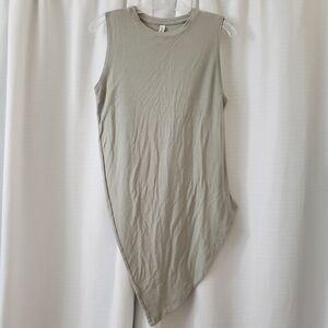 Small Athleta Sage Green Cloudlight Restore Asymmetrical Tank Top